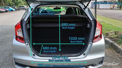 honda jazz boot size.